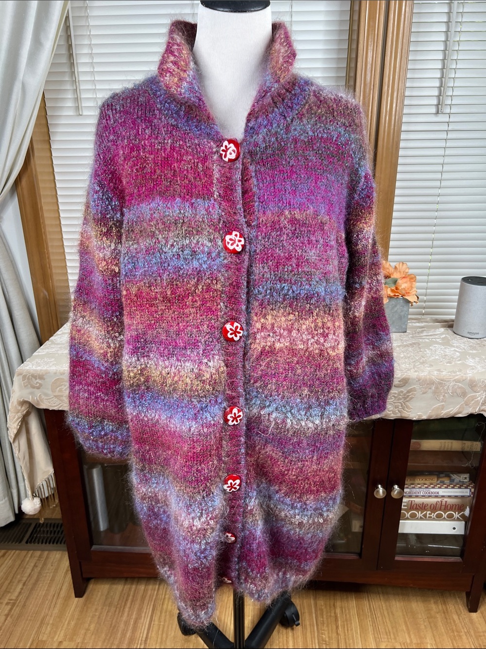 Vintage Mohair Cardigan Sweater Size XL